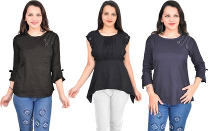 Girls Casual Crepe Top