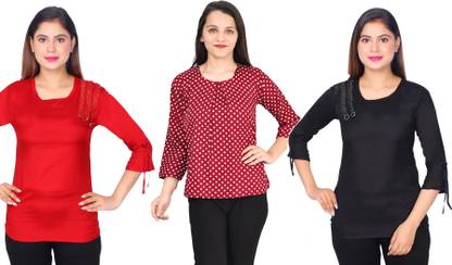 Girls Casual Crepe Top