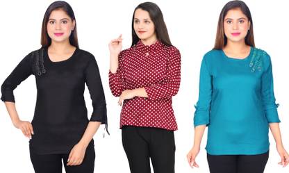 Girls Casual Crepe Top