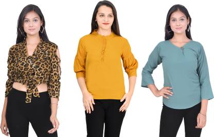 Girls Casual Crepe Top