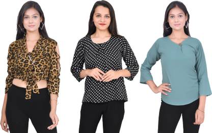 Girls Casual Crepe Top