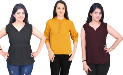 Girls Casual Crepe Top