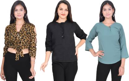 Girls Casual Crepe Top