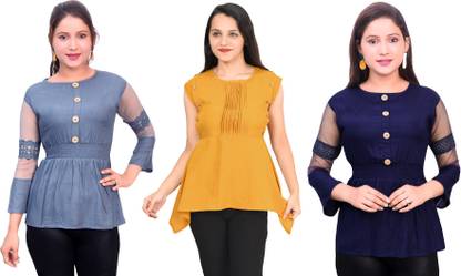 Girls Casual Crepe Top