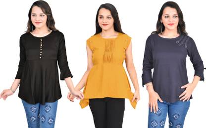 Girls Casual Crepe Top
