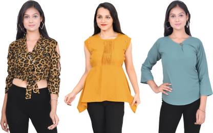 Girls Casual Crepe Top