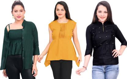 Girls Casual Crepe Top