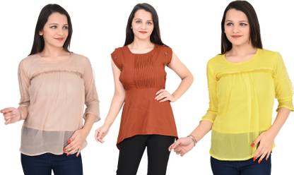 Girls Casual Crepe Top