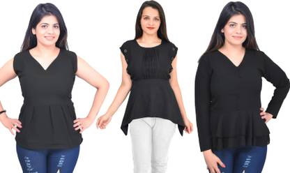 Girls Casual Crepe Top