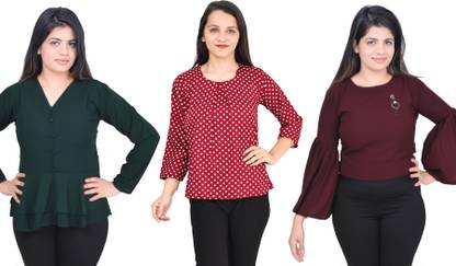 Girls Casual Crepe Top
