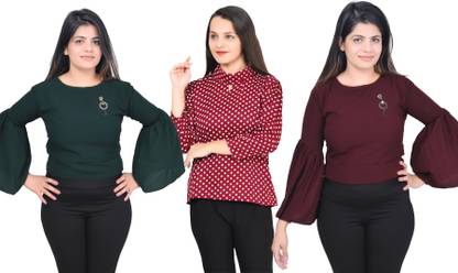 Girls Casual Crepe Top