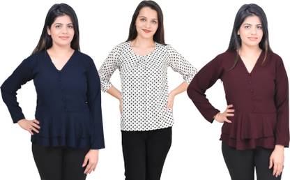 Girls Casual Crepe Top