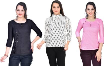 Girls Casual Crepe Top