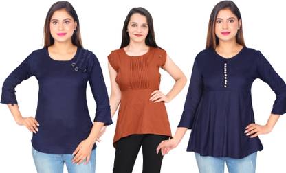 Girls Casual Crepe Top