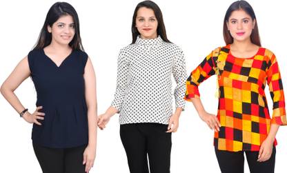 Casual Solid Women Red Top