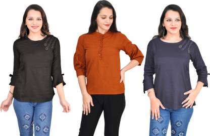 Girls Casual Crepe Top