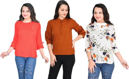 Fikroo Girls Crepe Top