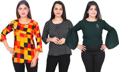 Girls Casual Crepe Top
