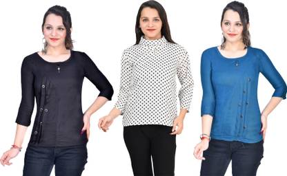 Girls Casual Crepe Top