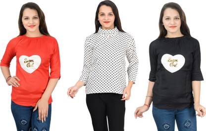 Girls Casual Crepe Top