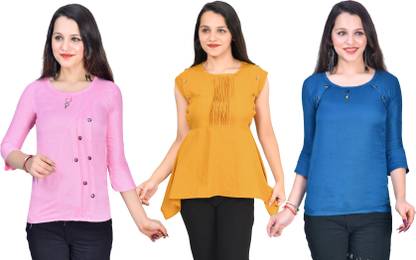 Girls Casual Crepe Top