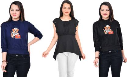 Girls Casual Crepe Top