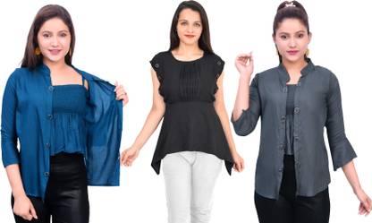 Girls Casual Crepe Top
