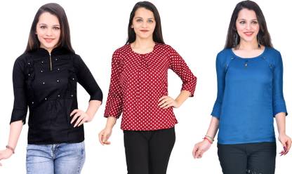Girls Casual Crepe Top
