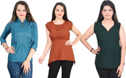 Girls Casual Crepe Top
