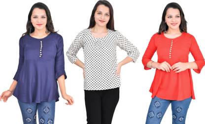 Girls Casual Crepe Top
