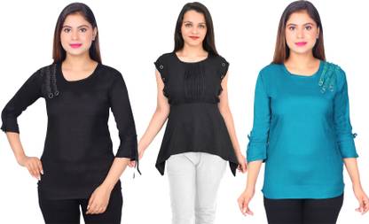 Girls Casual Crepe Top