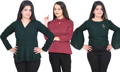 Girls Casual Crepe Top