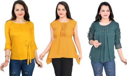 Girls Casual Crepe Top