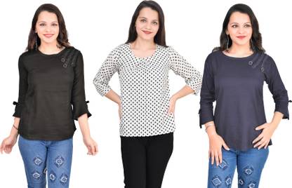 Girls Casual Crepe Top