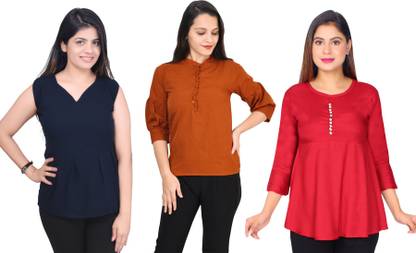 Girls Casual Crepe Top