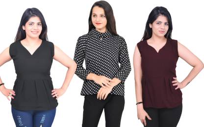 Girls Casual Crepe Top