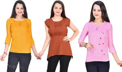 Girls Casual Crepe Top