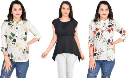Girls Casual Crepe Top