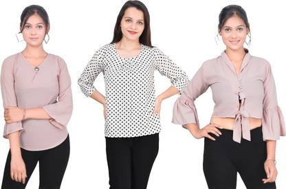 Girls Casual Crepe Top