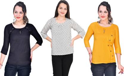 Girls Casual Crepe Top