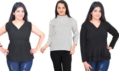 Fikroo Girls Casual Crepe Top