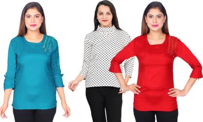 Girls Casual Crepe Top