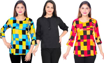 Girls Casual Crepe Top