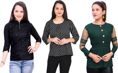 Girls Casual Crepe Top