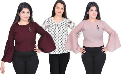 Girls Casual Crepe Top