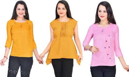 Girls Casual Crepe Top