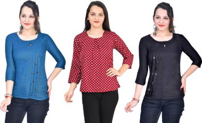 Girls Casual Crepe Top