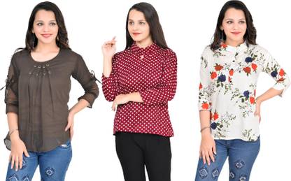 Girls Casual Crepe Top