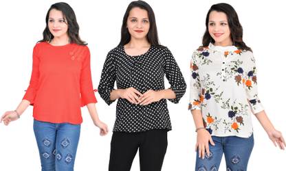 Girls Casual Crepe Top