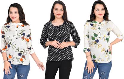 Girls Casual Crepe Top